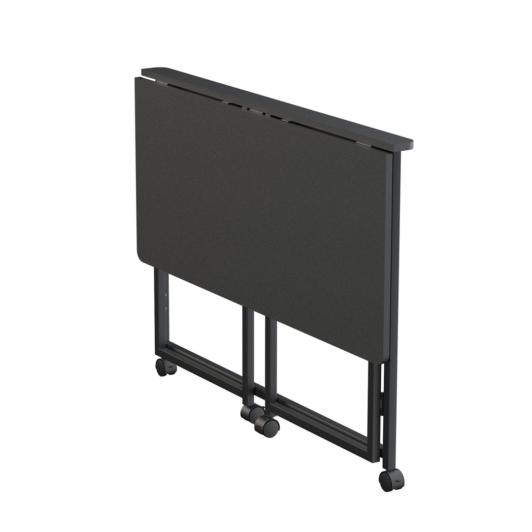 Maclean fällbart bord skrivbord, svart, mobil, skiva 100x50cm, max. 50kg, MC-1250 B