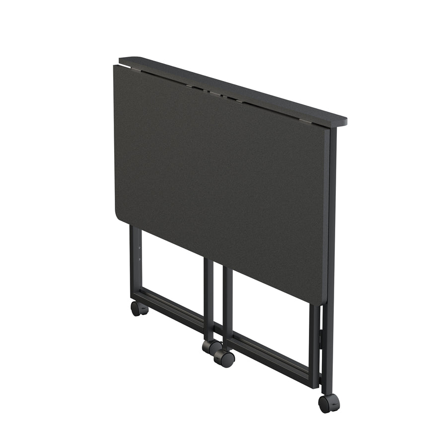 Maclean fällbart bord skrivbord, svart, mobil, skiva 100x50cm, max. 50kg, MC-1250 B