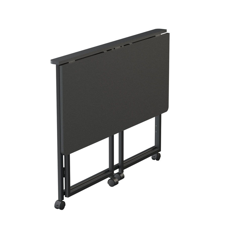 Maclean fällbart bord skrivbord, svart, mobil, skiva 100x50cm, max. 50kg, MC-1250 B