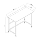 Maclean fällbart bord skrivbord, svart, mobil, skiva 100x50cm, max. 50kg, MC-1250 B