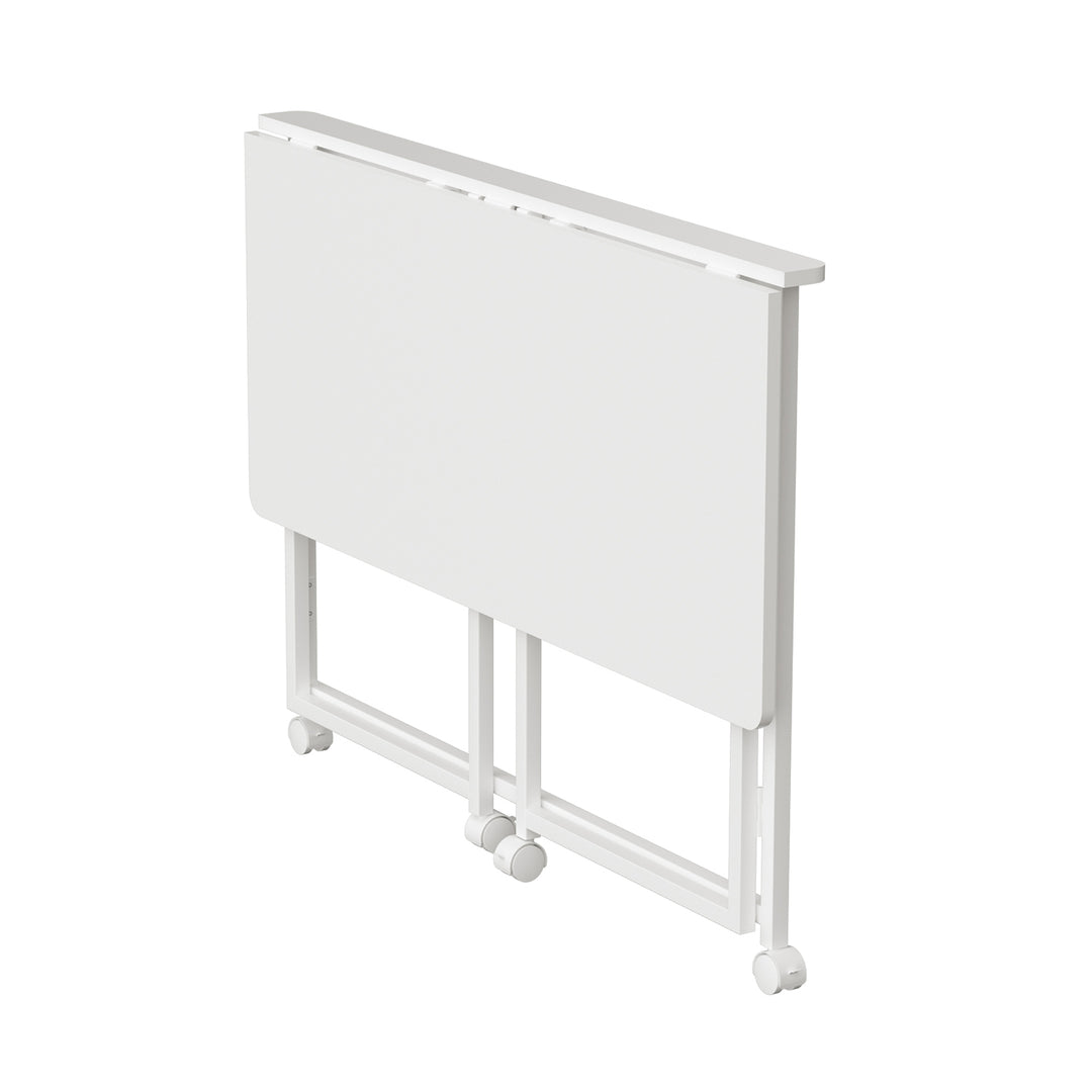 Maclean fällbart bord skrivbord, vit, mobil, skiva 100x50cm, max. 50kg, MC-1250 W