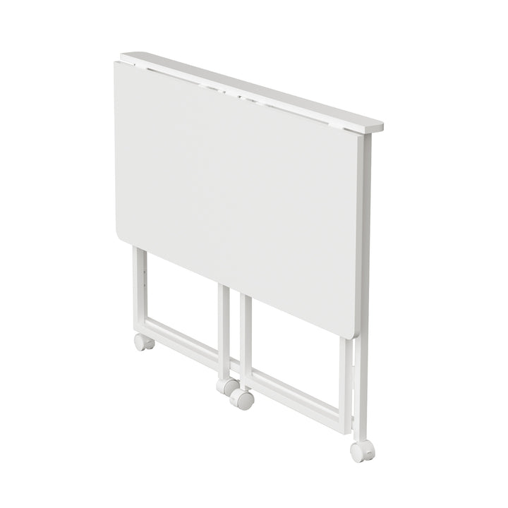Maclean fällbart bord skrivbord, vit, mobil, skiva 100x50cm, max. 50kg, MC-1250 W