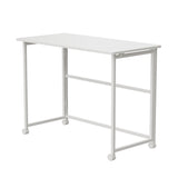 Maclean fällbart bord skrivbord, vit, mobil, skiva 100x50cm, max. 50kg, MC-1250 W