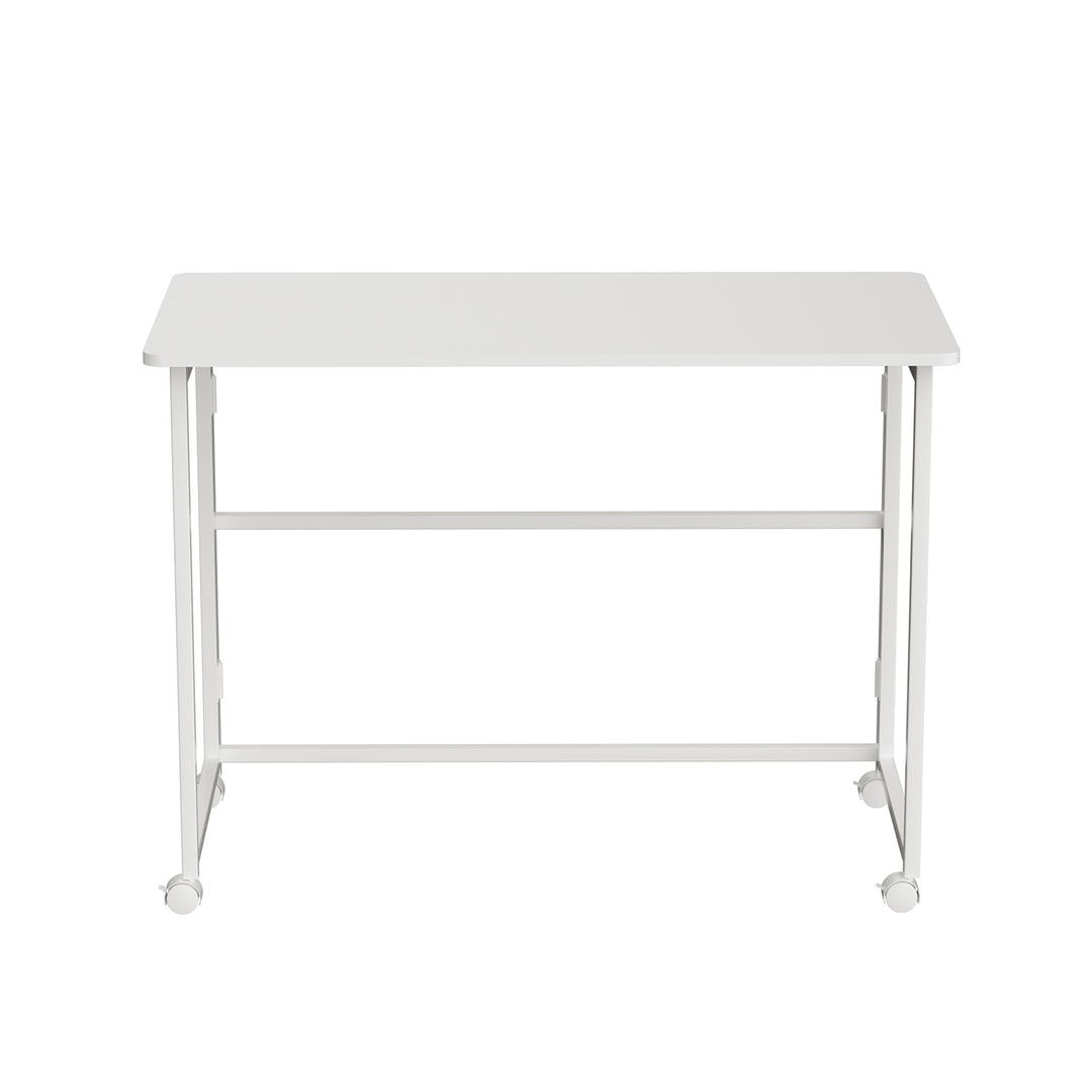 Maclean fällbart bord skrivbord, vit, mobil, skiva 100x50cm, max. 50kg, MC-1250 W