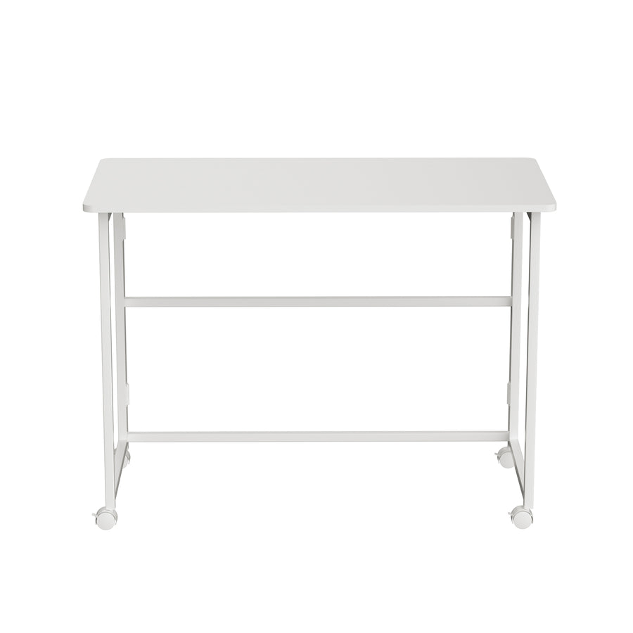 Maclean fällbart bord skrivbord, vit, mobil, skiva 100x50cm, max. 50kg, MC-1250 W