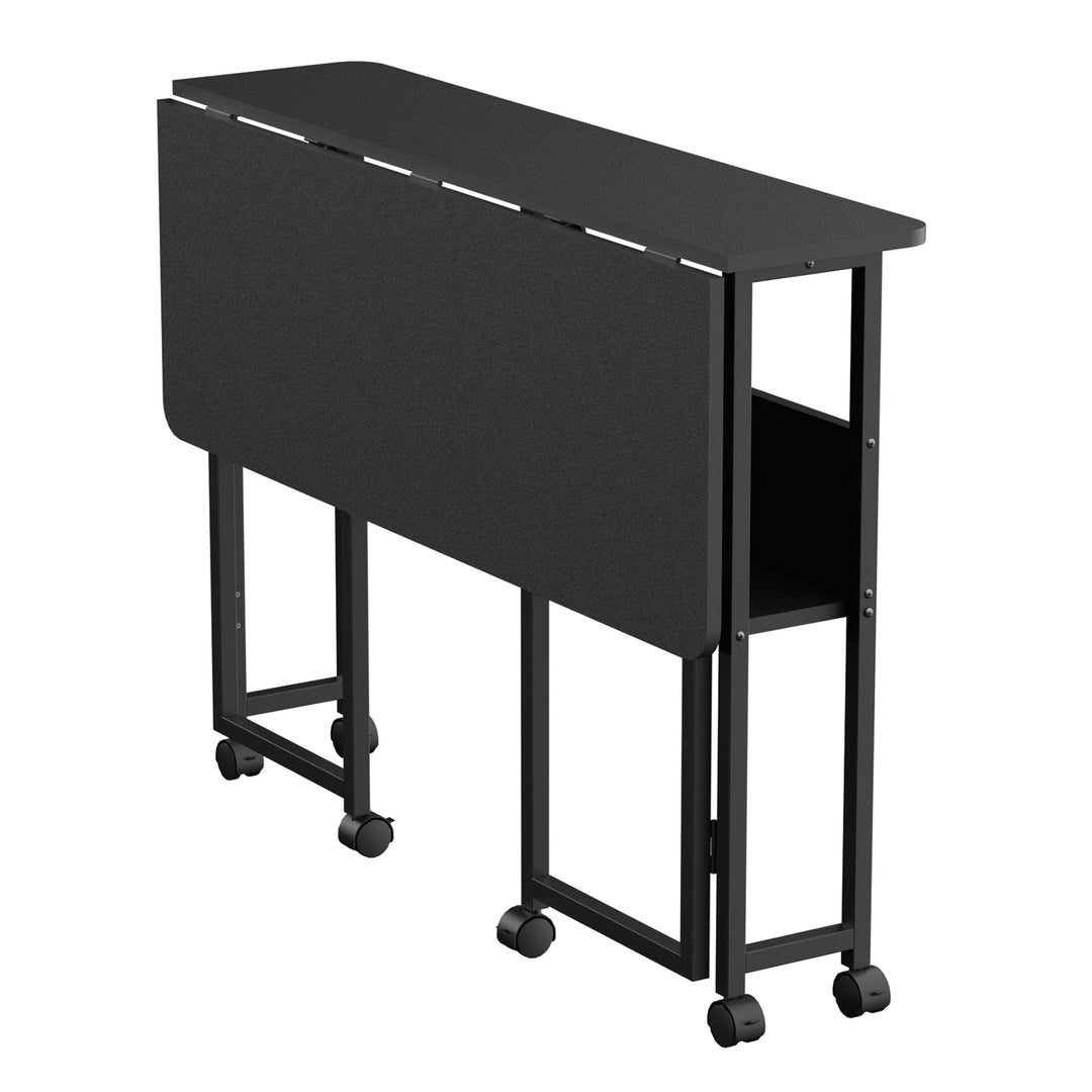 Maclean fällbart bord skrivbord, svart, mobil, skiva 100x58cm, max. 50kg, MC-126 B