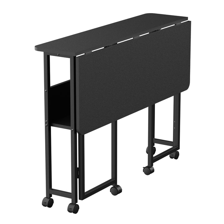 Maclean fällbart bord skrivbord, svart, mobil, skiva 100x58cm, max. 50kg, MC-126 B