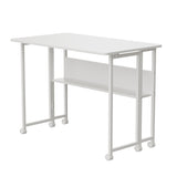 Maclean fällbart bord skrivbord, vit, mobil, skiva 100x58cm, max. 50kg, MC-126 W