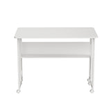 Maclean fällbart bord skrivbord, vit, mobil, skiva 100x58cm, max. 50kg, MC-126 W
