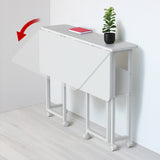 Maclean fällbart bord skrivbord, vit, mobil, skiva 100x58cm, max. 50kg, MC-126 W