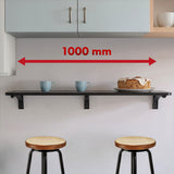 Maclean fällbar hylla/topp, svart, 100x40 cm, max 50 kg, MC-128 B
