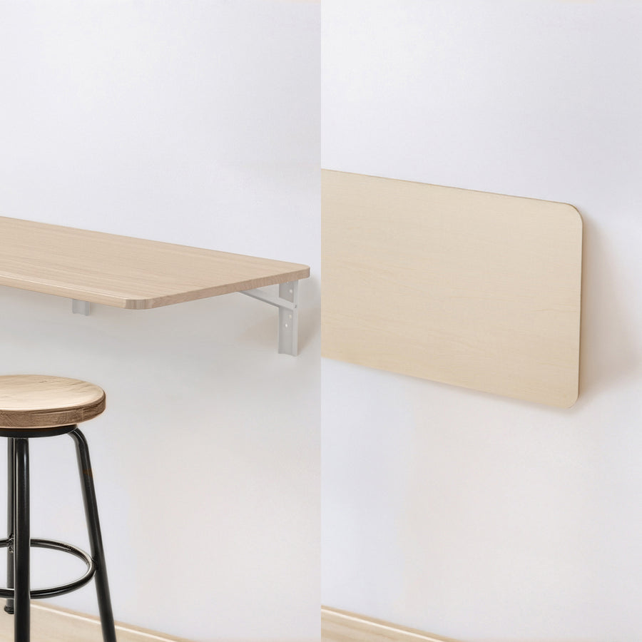 Maclean Hopfällbar hylla / bordsskiva, ljus träfärg, 100x40cm, max. 50 kg, MC-128 WD