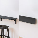 Maclean Hopfällbar hylla/topp, svart, 100x20 cm, max. 50 kg, MC-129 B
