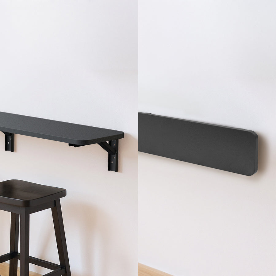 Maclean Hopfällbar hylla/topp, svart, 100x20 cm, max. 50 kg, MC-129 B