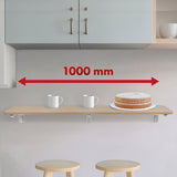 Fällbart hyllplan/skiva Maclean, ljus träfärg, 100x20 cm, max.50 kg, MC-129 WD