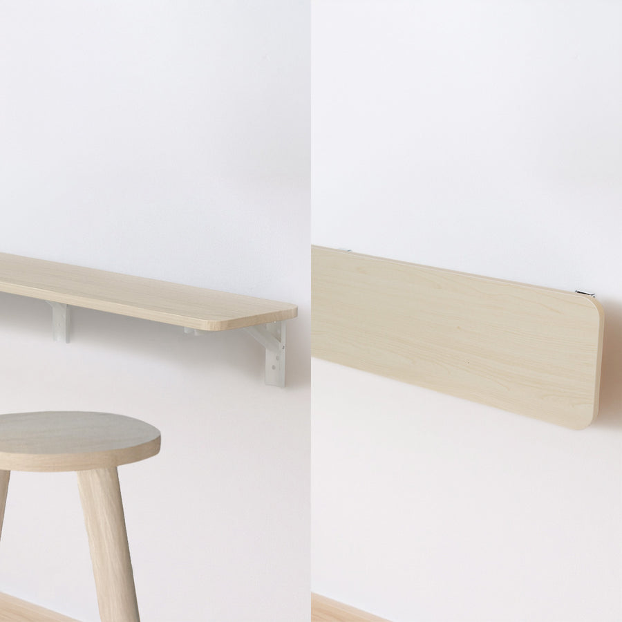 Fällbart hyllplan/skiva Maclean, ljus träfärg, 100x20 cm, max.50 kg, MC-129 WD