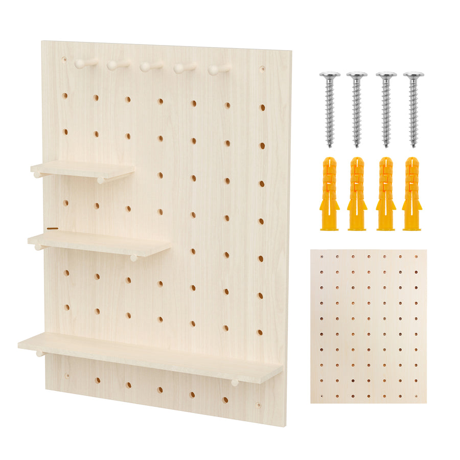 Maclean träorganiserare, ljus träfärg, 60x80 cm, max. 20 kg, MC-131 WD