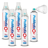 Bärbar 99,4% syrgasinhalator Promedix 12L, PR-994, 5 enheter