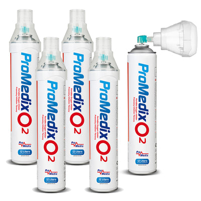 Bärbar 99,4% syrgasinhalator Promedix 12L, PR-994, 5 enheter