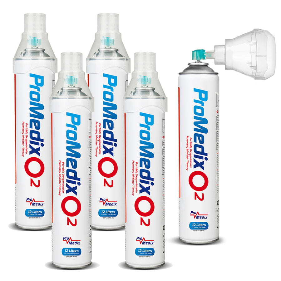 Bärbar 99,4% syrgasinhalator Promedix 12L, PR-994, 5 enheter