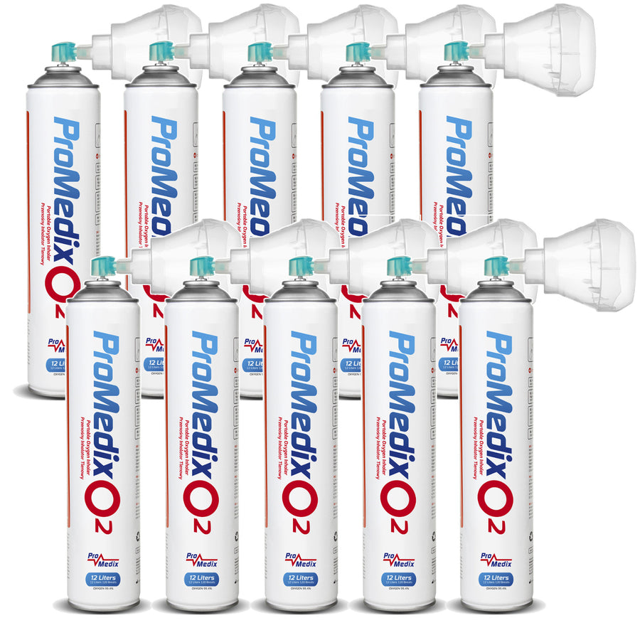 Bärbar 99,4% syrgasinhalator Promedix 12L, PR-994, 10 enheter