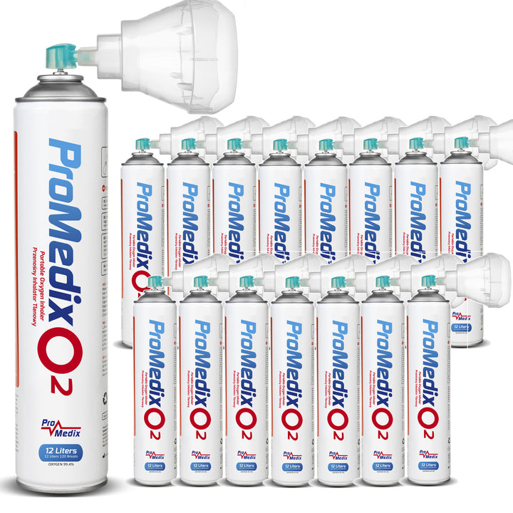 Bärbar 99,4% syrgasinhalator Promedix 12L, PR-994, 16 enheter