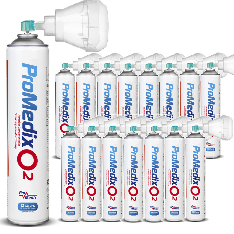 Bärbar 99,4% syrgasinhalator Promedix 12L, PR-994, 16 enheter