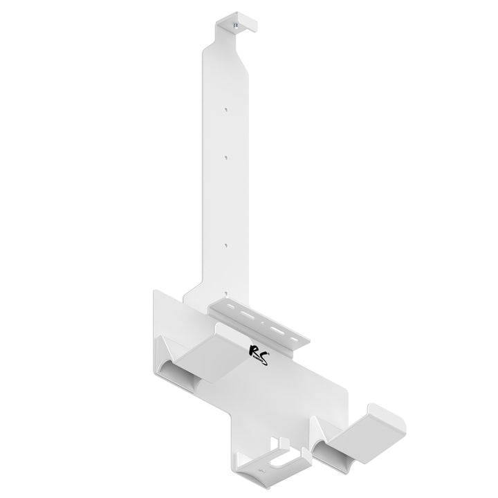 Väggstativ vit PS5 med pad-hållare, max 10kg,RS181 + Väggstativ vit för Playstation 5-konsol, max 10kg, NanoRS RS180