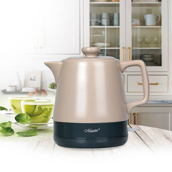 Keramisk vattenkokare 1l Maestro MR-071 Beige 1000W, UK-kontakt