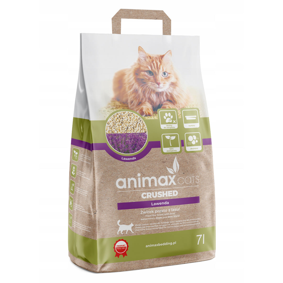 Klumpströ, Lavendel, krossad, 7 liter + Klumpströ, Classic, krossad, 7 liter, Animax