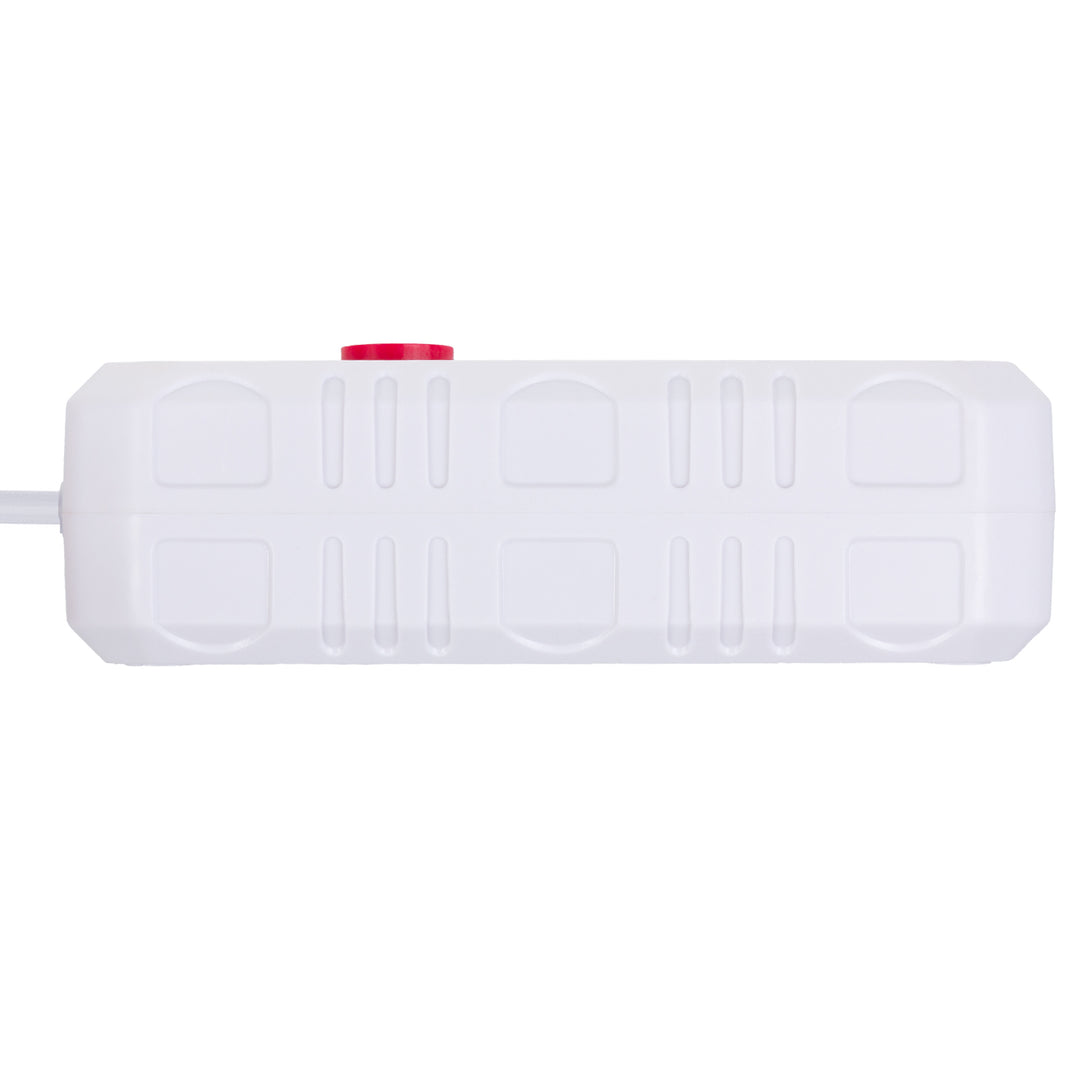 Maclean grenuttag, förlängningskabel 2 uttag + 3xUSB, 110-240V AC 50/60Hz, 2,1A max 2500W, 1,5m, vit, MCE387 W