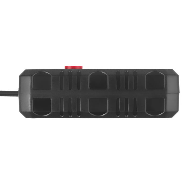 Maclean grenuttag, förlängningskabel 2 uttag + 3xUSB, 110-240V AC 50/60Hz, 2,1A max 2500W, 1,5m, svart, MCE387 B
