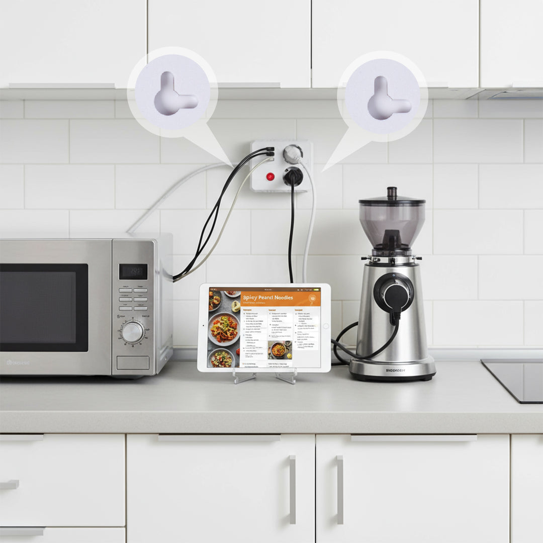Maclean grenuttag, förlängningskabel 2 uttag + 3xUSB, 110-240V AC 50/60Hz, 2,1A max 2500W, 3 m, vit, MCE388 W
