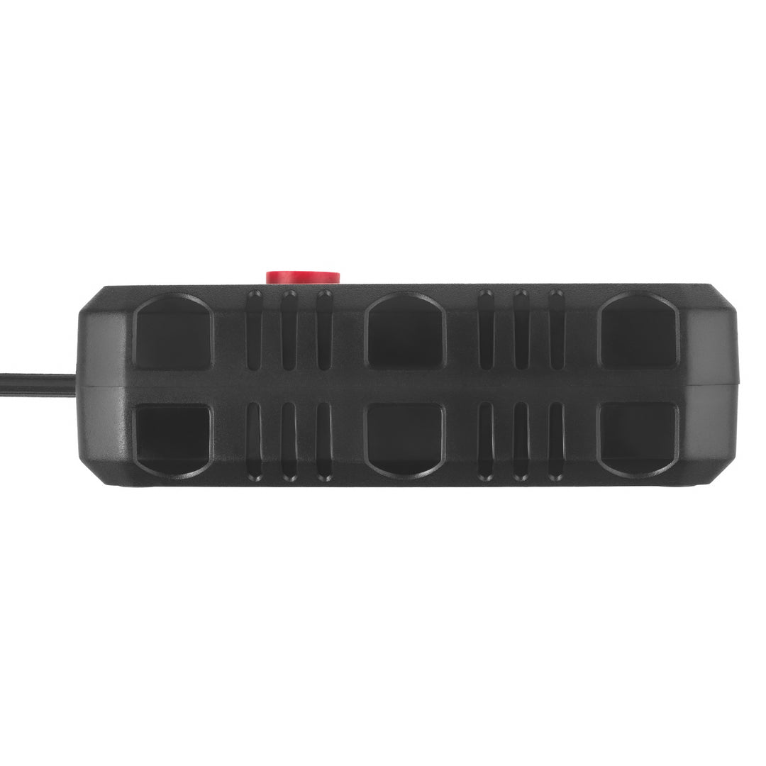 Maclean grenuttag, förlängningskabel 2 uttag + 3xUSB, 110-240V AC 50/60Hz, 2,1A max 2500W, 3 m, svart, MCE388 B