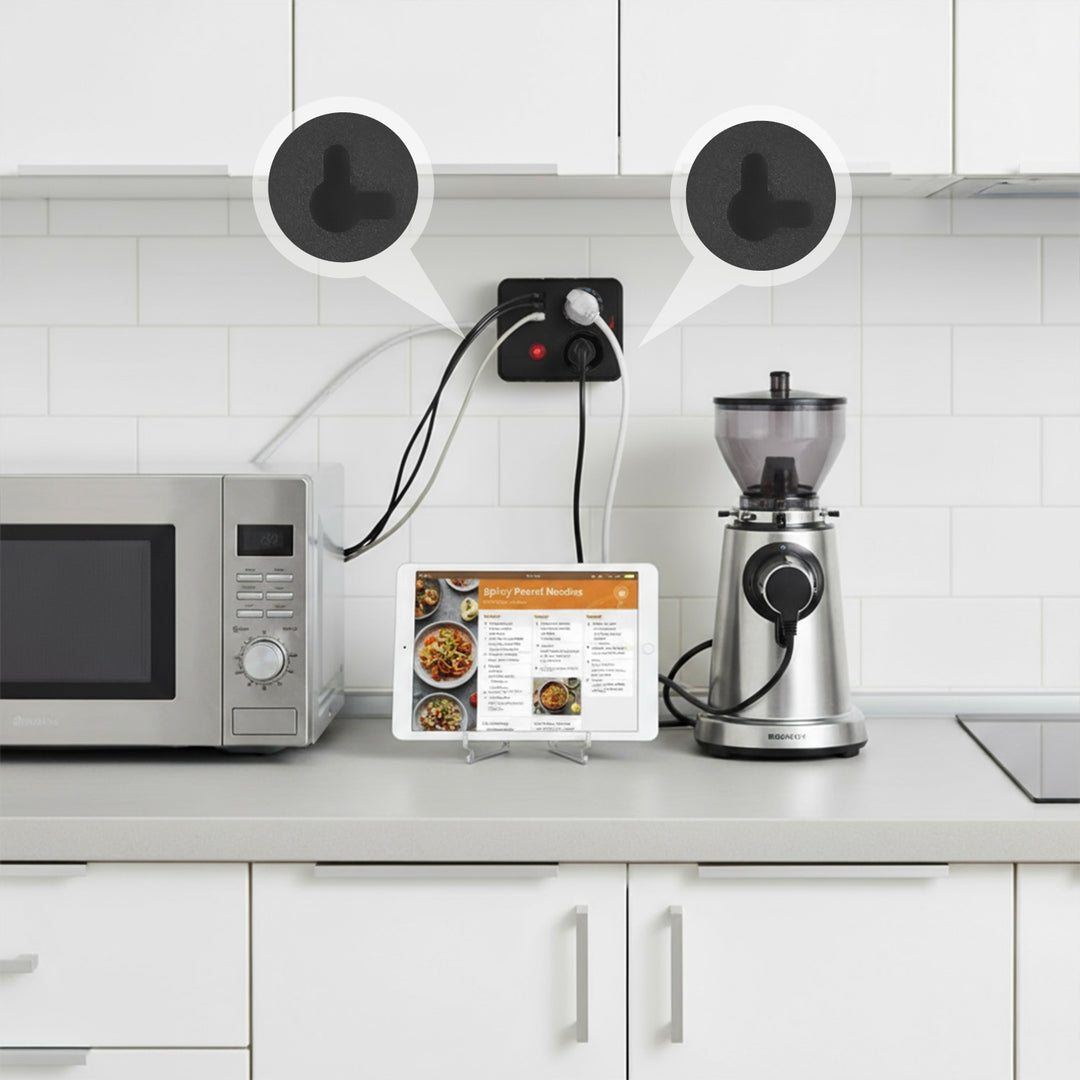Maclean grenuttag, förlängningskabel 2 uttag + 3xUSB, 110-240V AC 50/60Hz, 2,1A max 2500W, 3 m, svart, MCE388 B