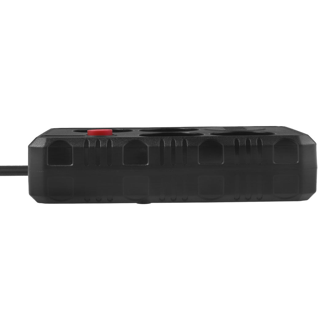 Maclean grenuttag, förlängningskabel 4 uttag + 3xUSB, 110-240V AC 50/60Hz, 2,1A max 2500W, 1,5m, svart, MCE392 B