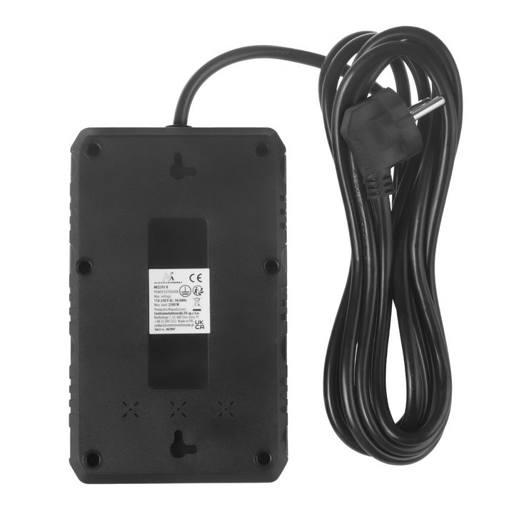 Maclean grenuttag, förlängningskabel 4 uttag + 3xUSB, 110-240V AC 50/60Hz, 2.1A max 2500W, 3m, svart, MCE393 B