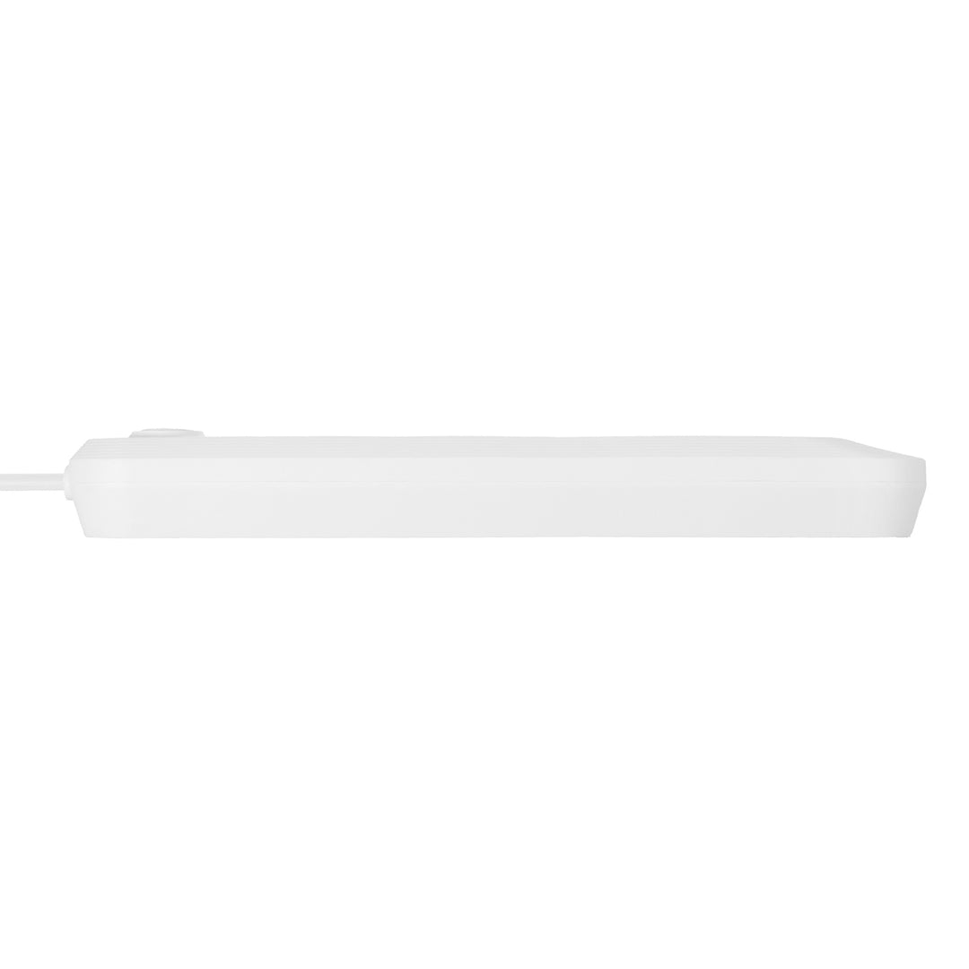 Maclean grenuttag, förlängningskabel 5 uttag + 3xUSB, 110-240V AC 50/60Hz, 2,1A max 2500W, 1,5m, vit, MCE395 W