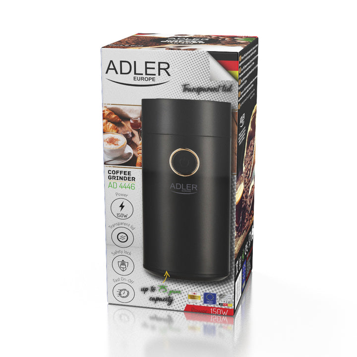 Elektrisk kaffekvarn Adler, 150W, svart, AD 4446BG