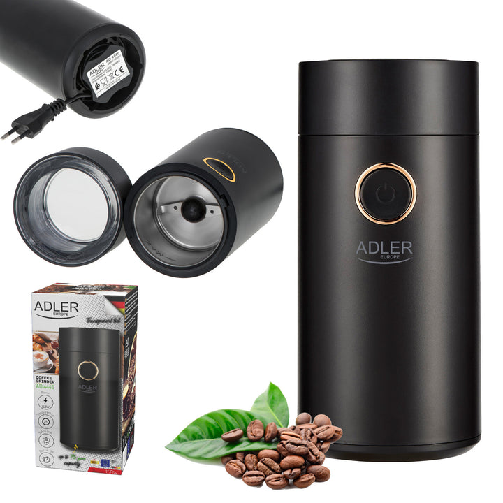 Elektrisk kaffekvarn Adler, 150W, svart, AD 4446BG