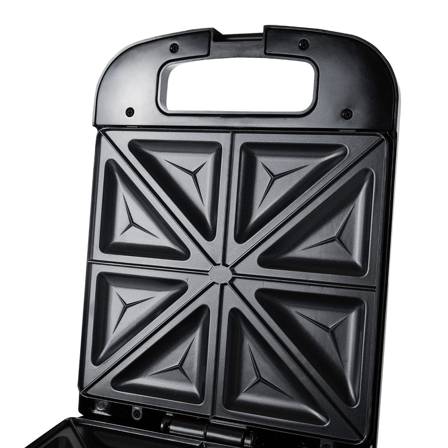 Adler AD 3055 svart 2000 Watt smörgåsmaskin för 4 smörgåsar