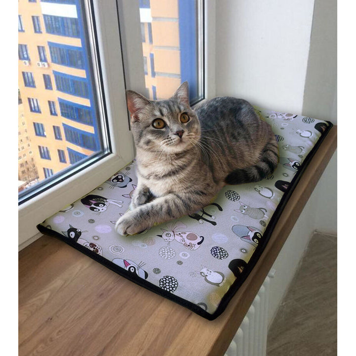 Kattdyna bädd för fönsterbräda 25x55cm Bertoni CATNIP mönster