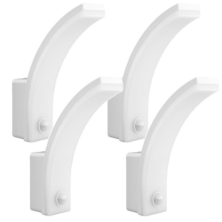 Maclean rörelsesensor LED-lampa, PIR rörelsesensor, vit, 20W, IP65, 2000lm, neutralvit (4000K) MCE512 W, 4 st