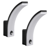 Maclean rörelsesensor LED-lampa, PIR rörelsesensor, svart, 20W, IP65, 2000lm, neutralvit (4000K) MCE512 B, 2 st