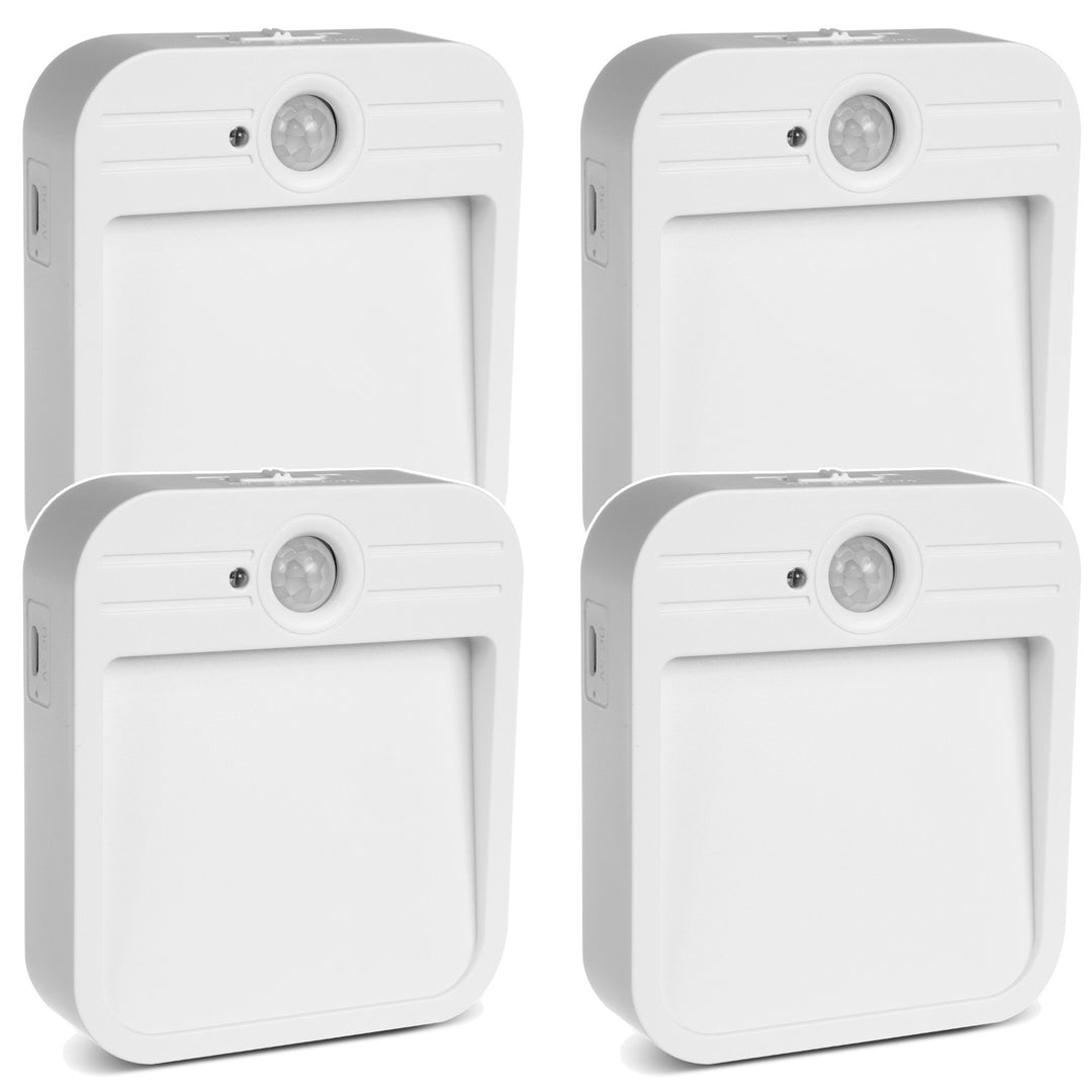 Maclean LED Trapphusbelysning, med rörelsedetektor, temp. 4000K, 3,7V/500mAh, 4 LED, Räckvidd 3-4m, MCE236, 4 st