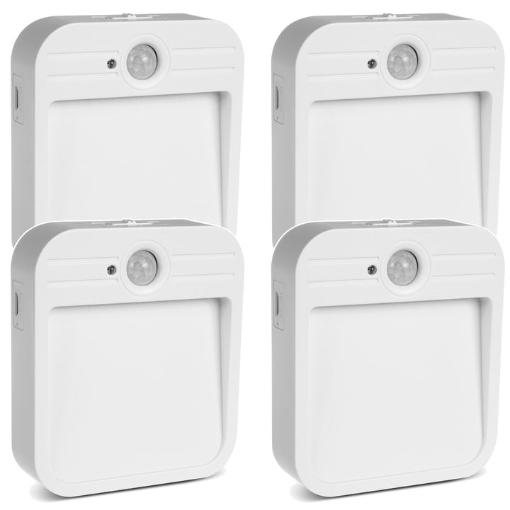 Maclean LED Trapphusbelysning, med rörelsedetektor, temp. 4000K, 3,7V/500mAh, 4 LED, Räckvidd 3-4m, MCE236, 4 st