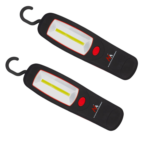 Maclean COB LED-verkstadslampa, magnet, krok, MCE03, 2 stycken