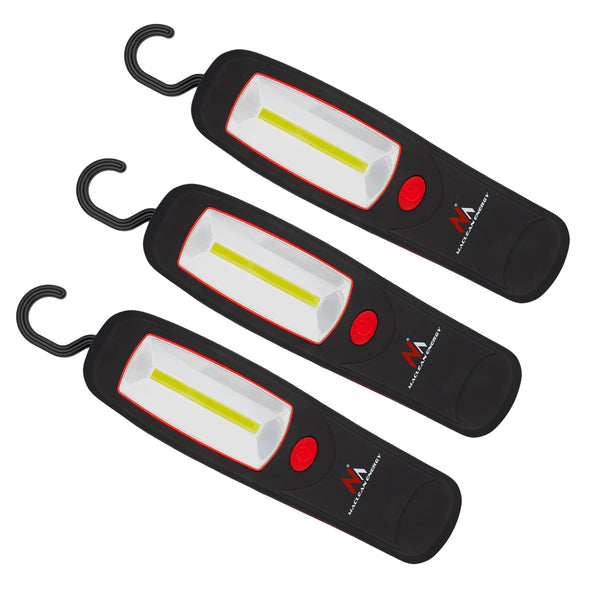 Maclean COB LED-verkstadslampa, magnet, krok, MCE03, 3 stycken