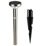 Maclean Solar LED-lampa, med sensor, 3 lägen, plug-in, Li-ion 18650, IP44, 3,7V, 1200 mAh, matt krom, MCE465 C/M, 8 st