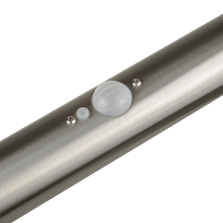 Maclean Solar LED-lampa, med sensor, 3 lägen, plug-in, Li-ion 18650, IP44, 3,7V, 1200 mAh, matt krom, MCE465 C/M, 8 st